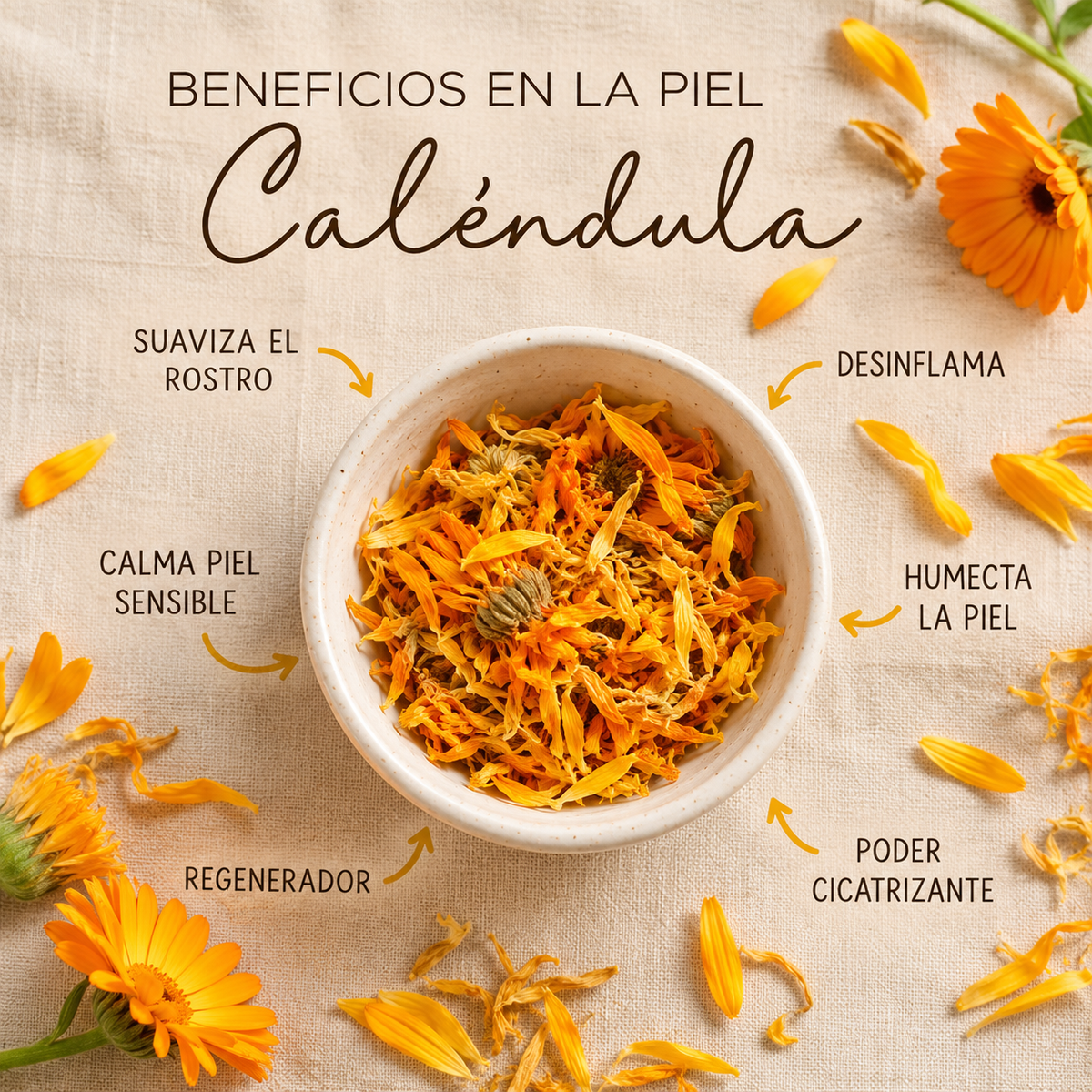 Agua de Caléndula - Piel Sensible