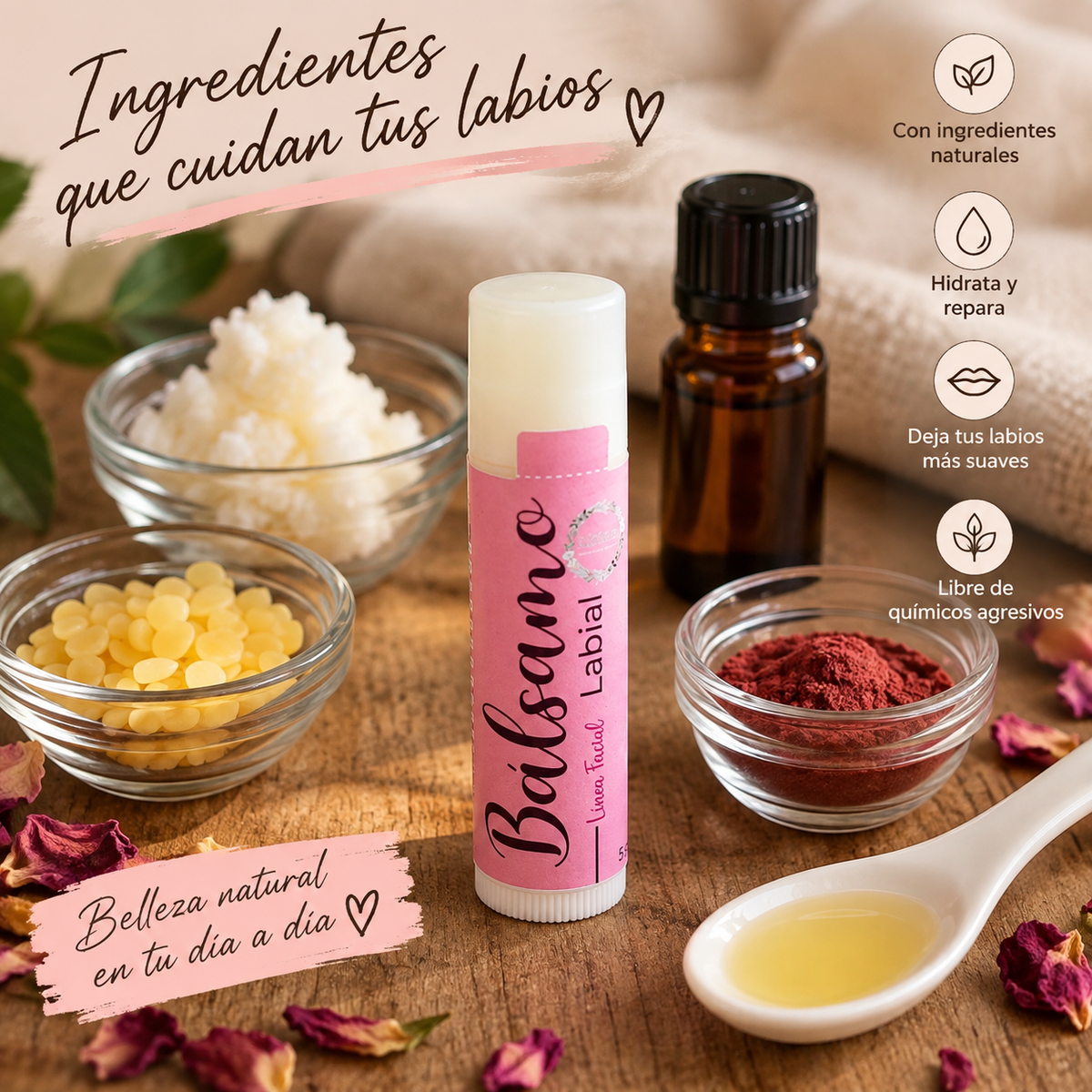 Bálsamo Labial Nutritivo 5 ml - Beso de Cacao
