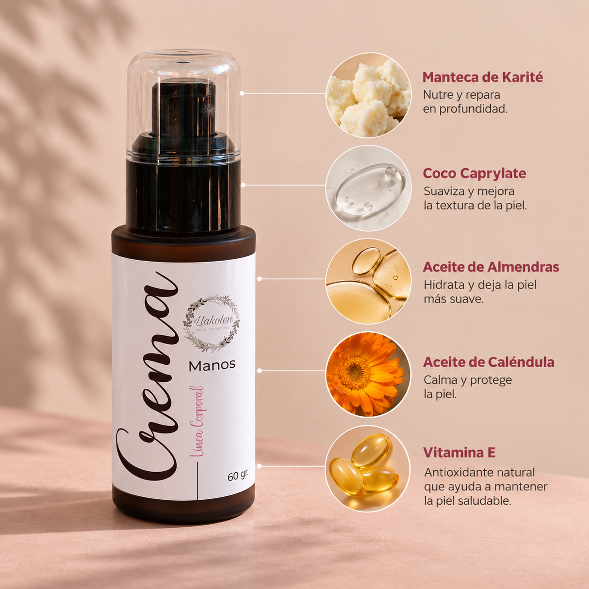Crema de Manos Hidratante 60 ml - Manos de Seda