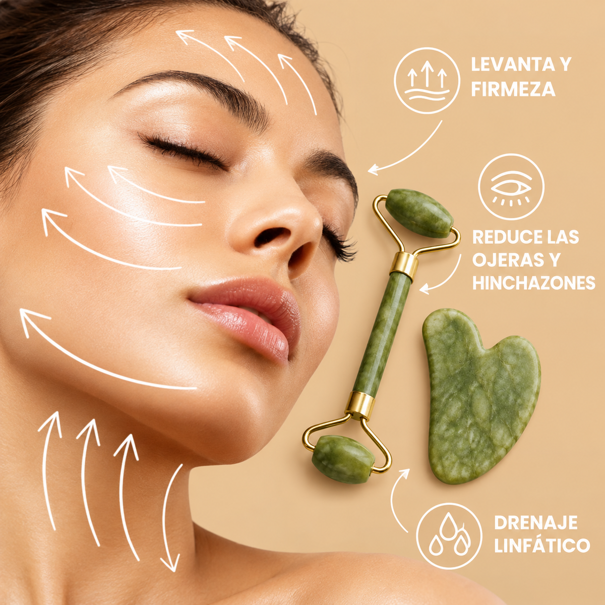 Kit de Masaje Facial - Jade Glow Set