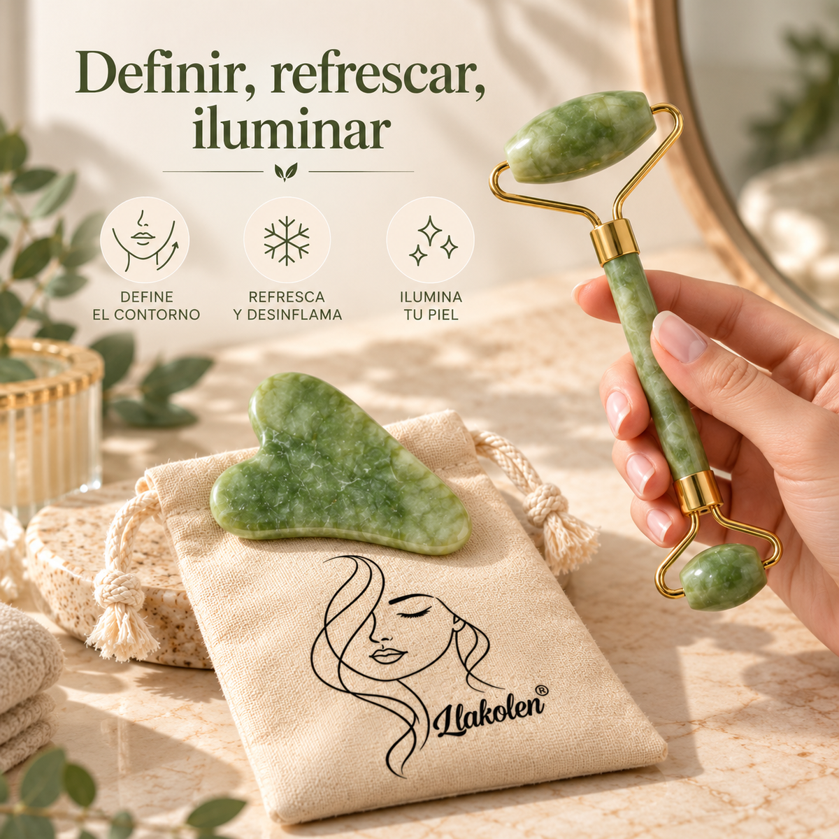 Kit de Masaje Facial - Jade Glow Set