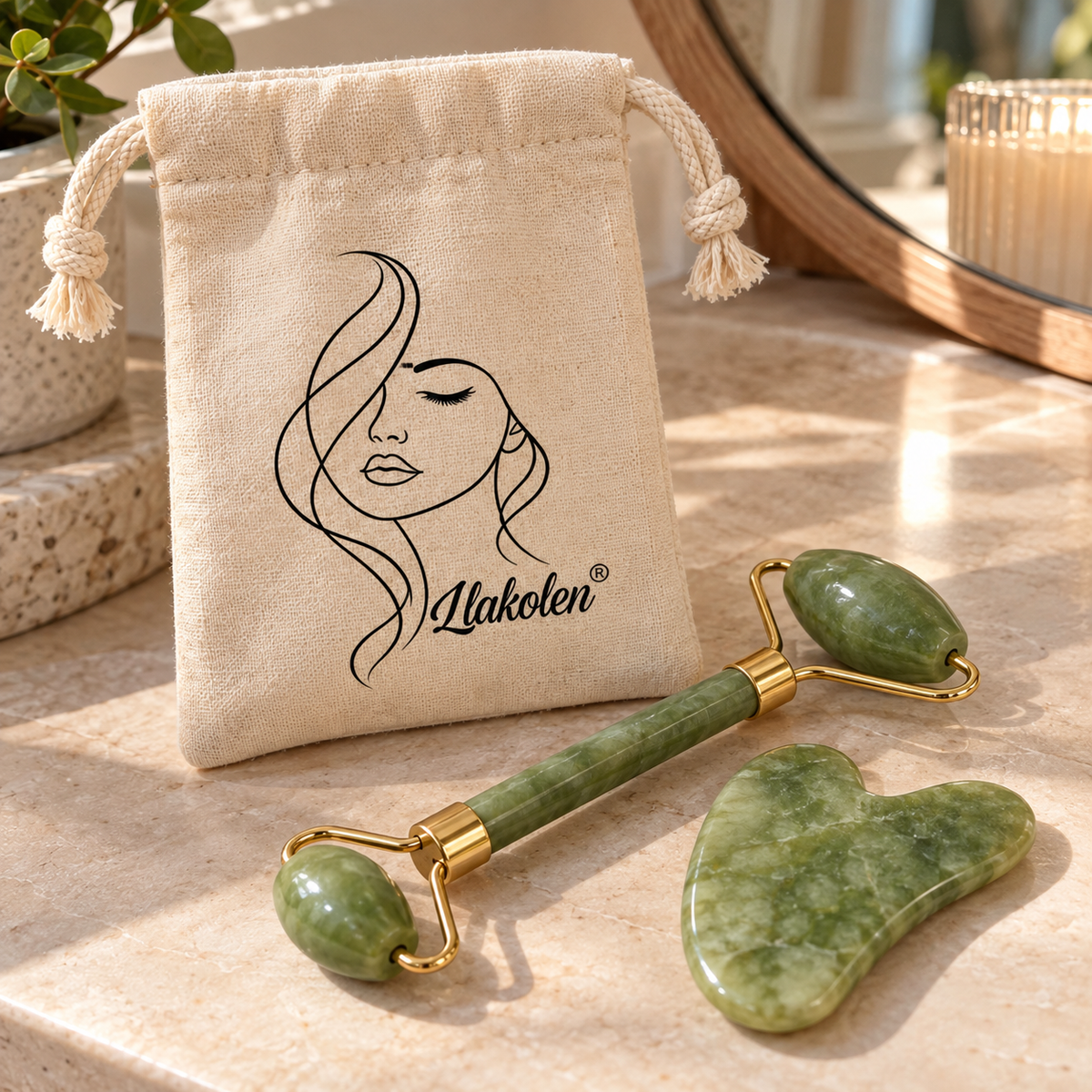 Kit de Masaje Facial - Jade Glow Set